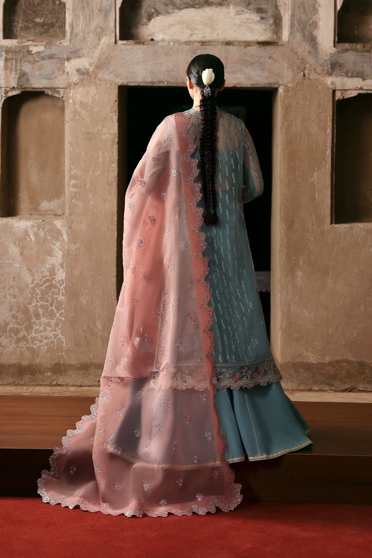Kaashvi by Ayzel Unstitched Organza Embroidered Suits 3 Piece AAF25KW RAVINA AZW-25-V2-04 – Wedding Collection