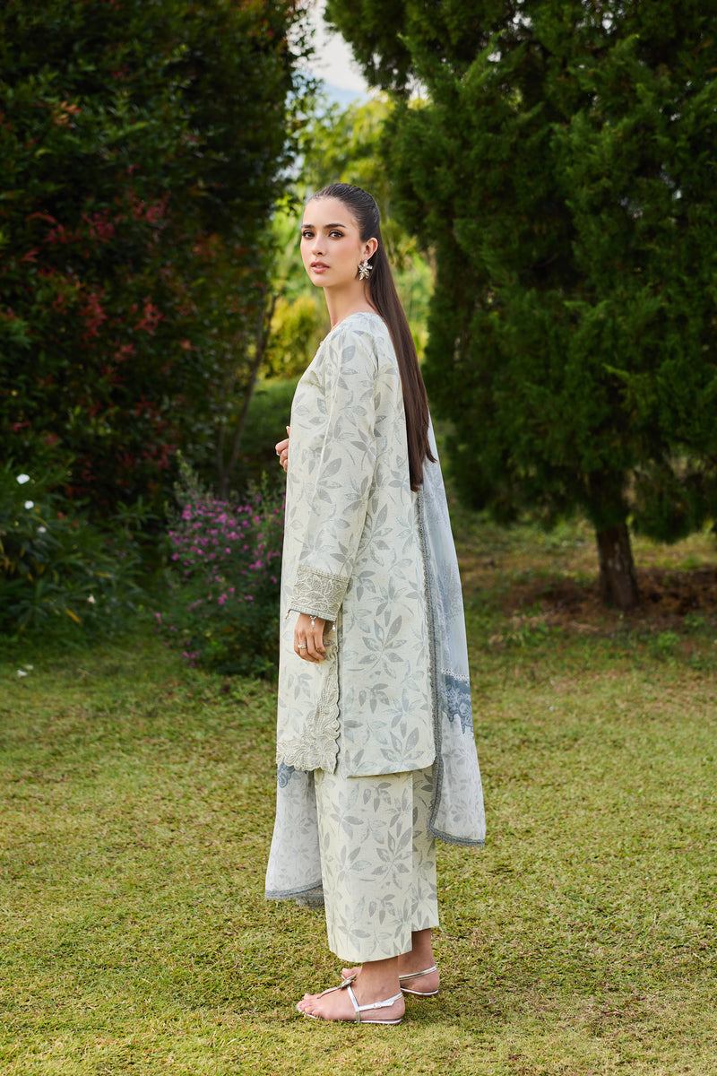 Baroque – Farasha Sorine Embroidered Lawn Unstitched 3Pc Suit BFL26- Palm Whisper