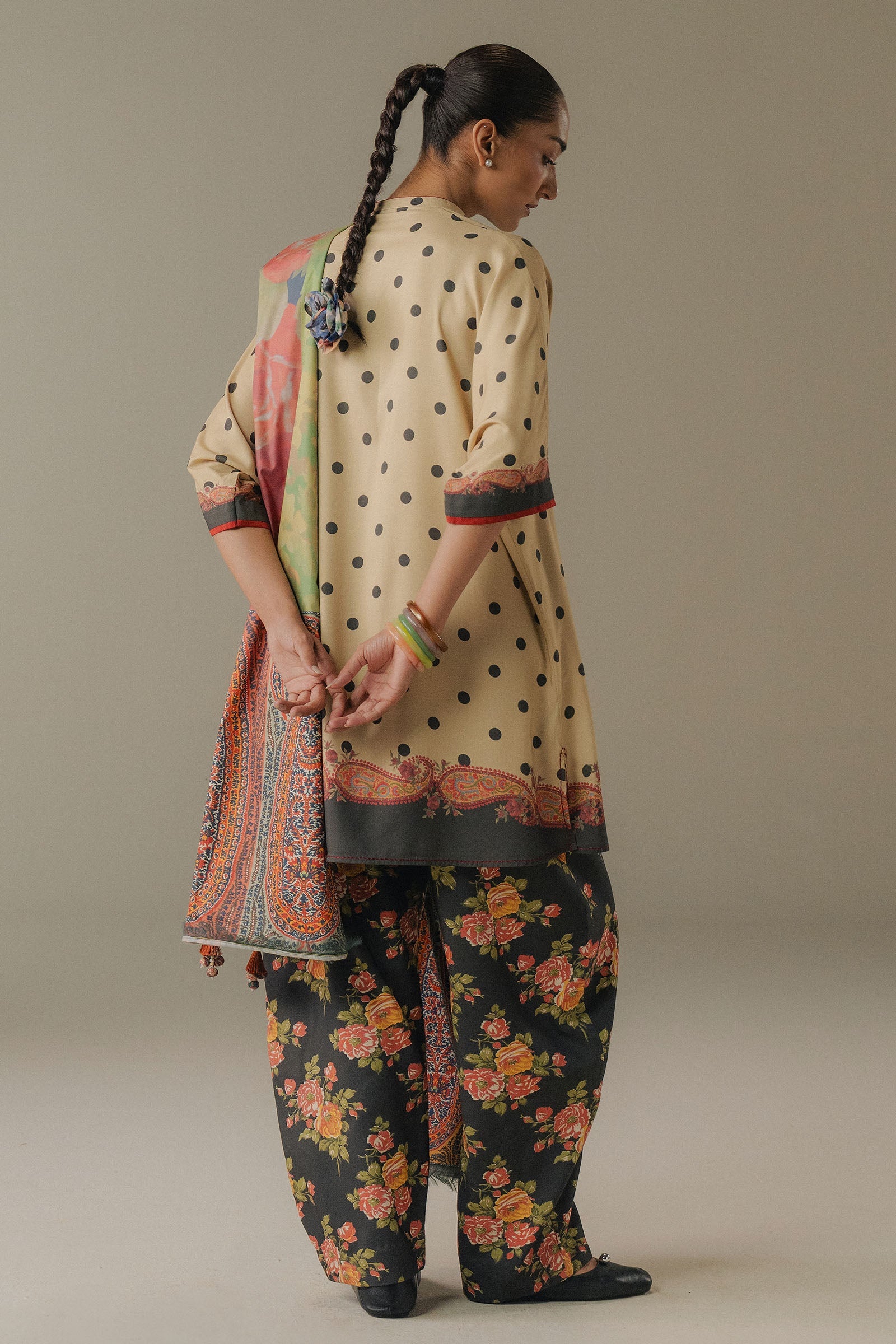 Coco by Zara Shahjahan Prints Unstitched Linen Suits 3 Piece CZS25PW Paper Moon D-3B – Winter Collection