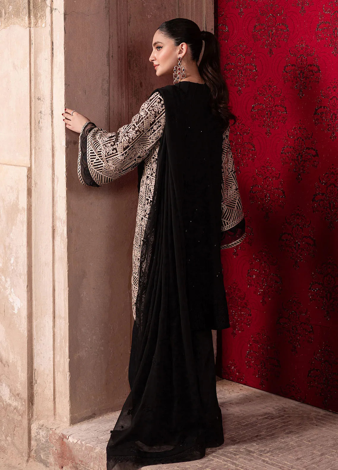 Luxe by Azure Embroidered Chiffon Suit Unstitched 3 Piece AZU24L Urban Muse – Formal Collection!