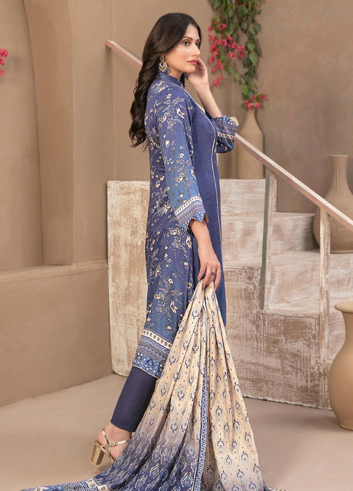 Tawakkal Fabrics Printed Satin Suits Unstitched 3 Piece TWF23ST D-9740 – Winter Collection