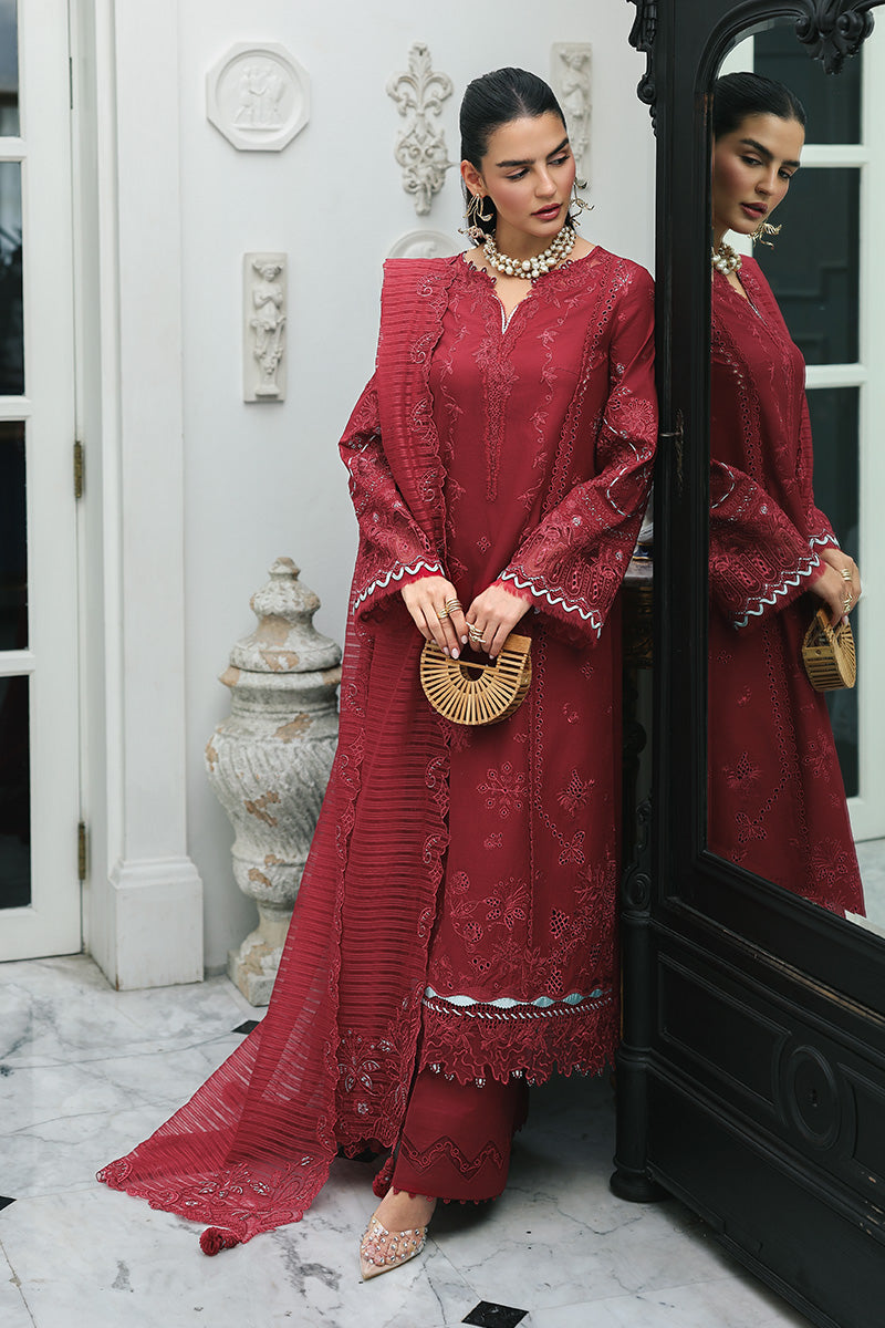 Qalamkar Unstitched Embroidered Luxury Lawn 3 Pcs Suit QLK26US RP-16 Qistah – Summer