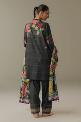 Coco by Zara Shahjahan Prints Unstitched Linen Suits 3 Piece CZS25PW Olive Hour D-5A – Winter Collection
