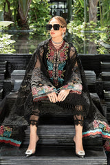 Maria B Embroidered Suits 3 Piece Unstitched Embroidered Lawn Suit | EL-23-04-Black
