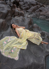 Crimson by Saira Shakira Embroidered Lawn Suits Unstitched 3 Piece CR2LS – Believe In Her – Topaz Yellow