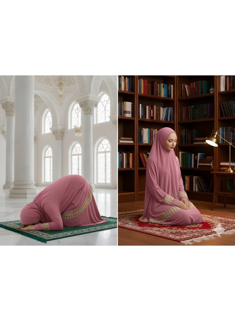 Women’s Two-Piece Prayer Dress – Cool Lycra Fabric – Full Modest Coverage – Fits Most Sizes – Turkish Quality – Perfect Gift Option