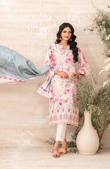 Tawakkal Fabrics Embroidered Zari Viscose Unstitched 3 Piece Suit – D-4883 – TF25SHAM – Pink – Winter Collection