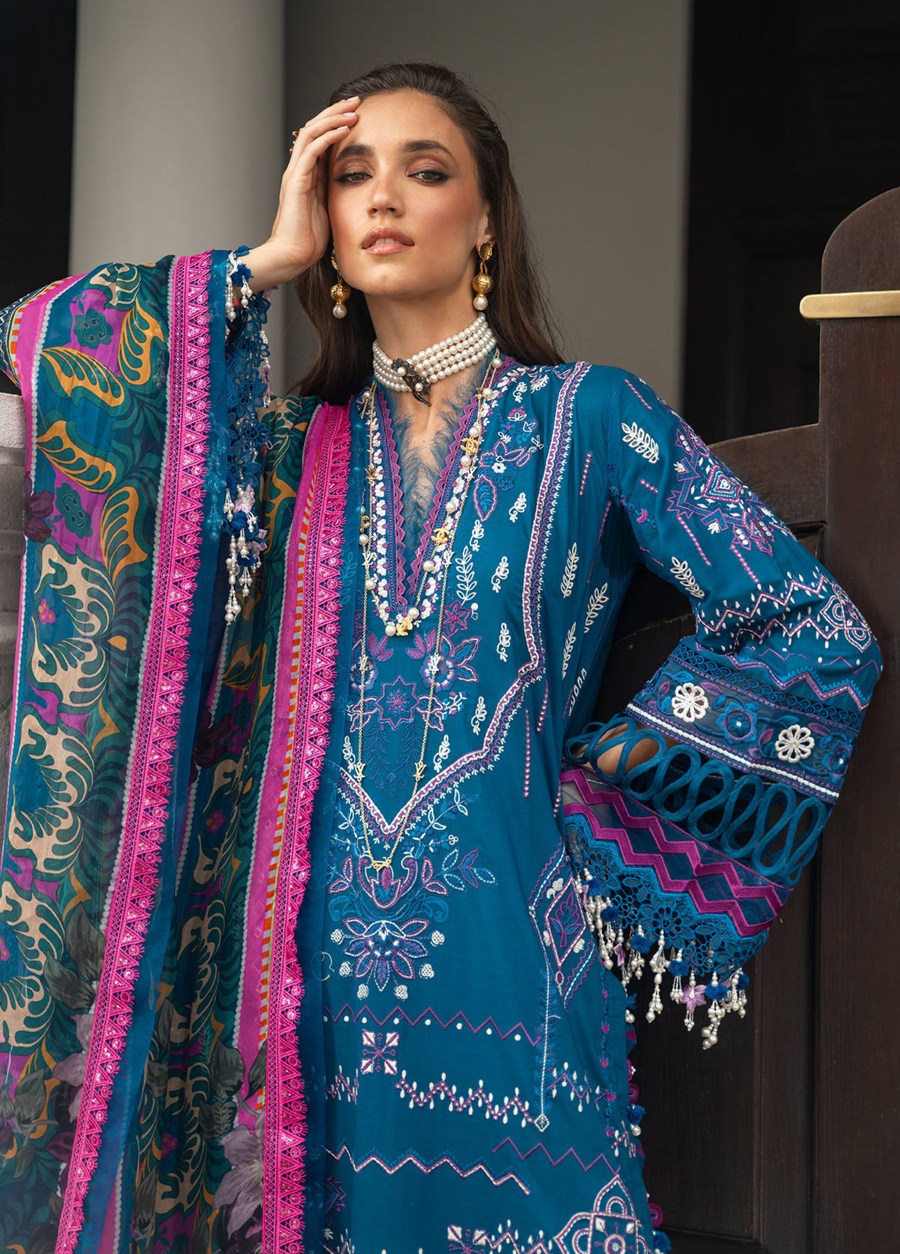 Neroli By Annus Abrar Unstitched Embroidered Lawn 3 Piece Suit ABR26UNL 07 Seraya – Festive Collection
