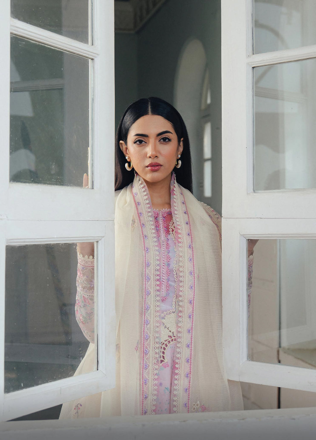 Daybreak by Afrozeh Unstitched Printkari Embroidered Lawn 3 Piece Suit AF26UDB D-1 SKYDUST – Summer Collection