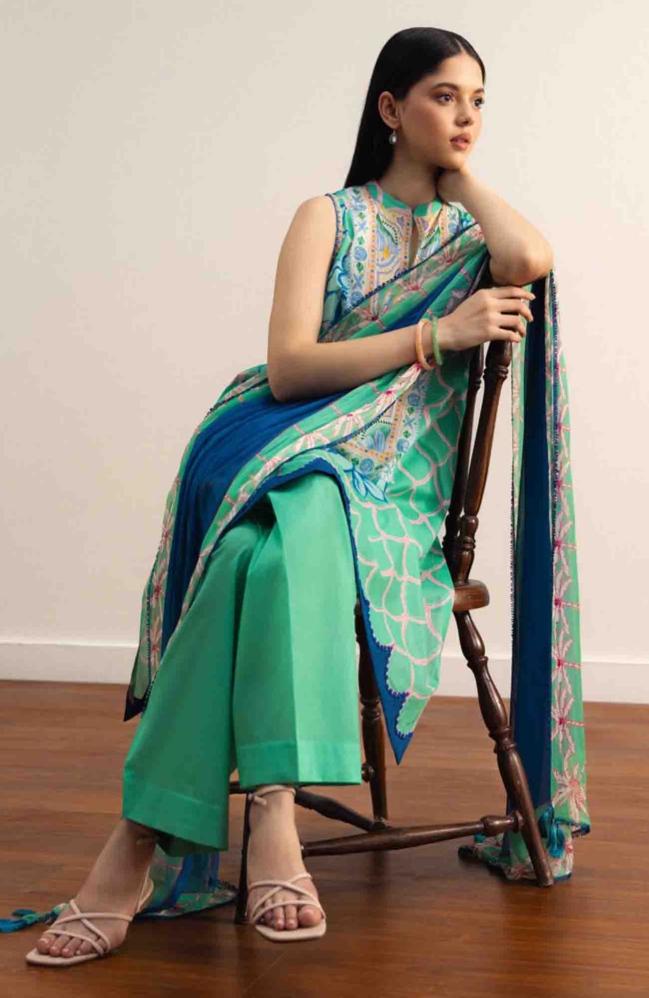 Coco Prints Drop-Two By Zara Shahjahan Unstitched Lawn Printed 3 Piece Suit - CCZSDIILP-5A- Nami- Summer Collection