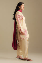 Coco by Zara Shahjahan Unstitched Winter Khaddar Embroidered Suits 3 Piece CZS25WU D-10 A Snowdrop – Winter Collection
