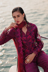 Afrozeh Embroidered Lawn Suits Unstitched 3 Piece AF25UL25 D-01 Seren – Luxury Collection