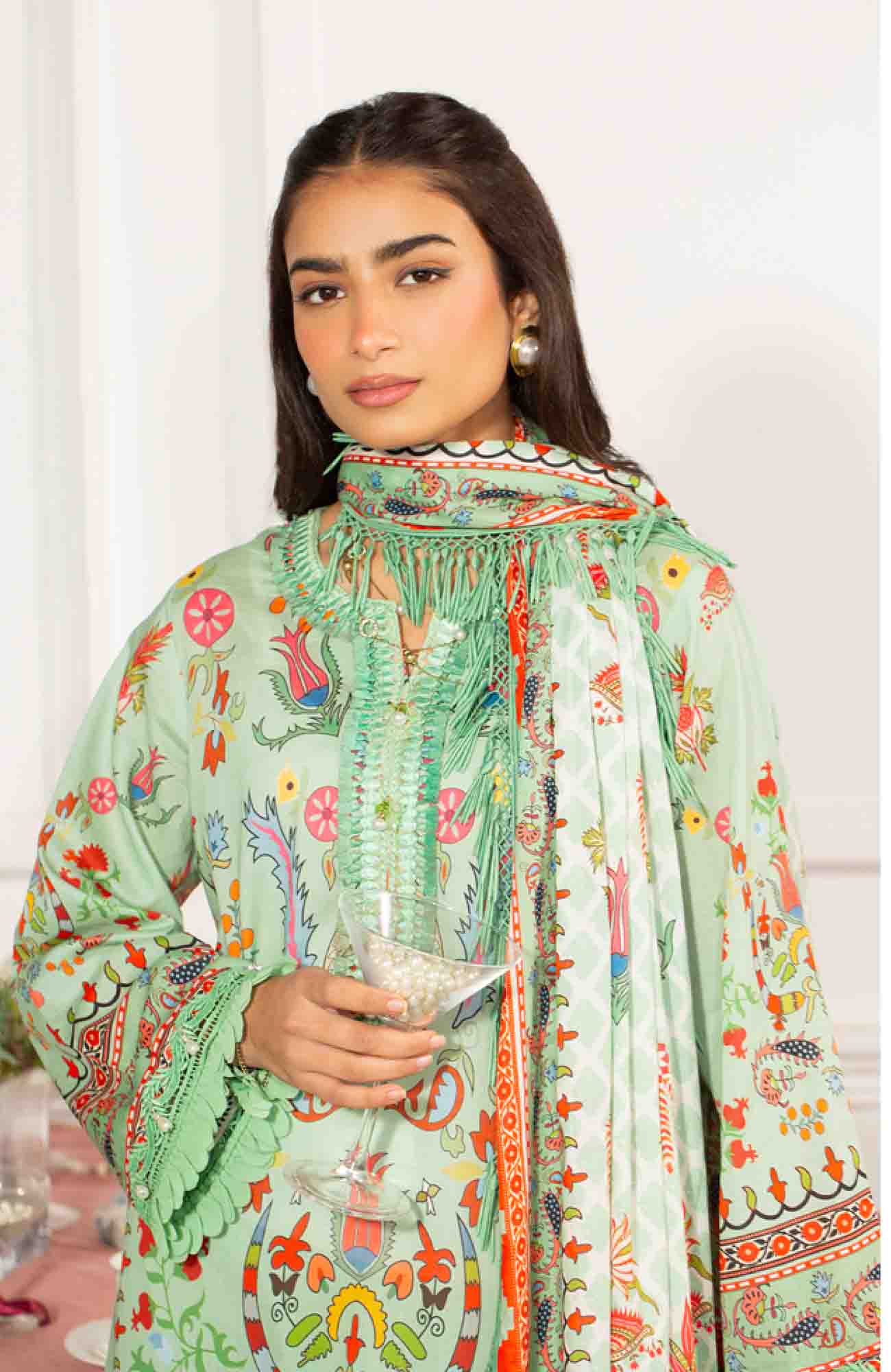 Mausummery Luxury Printed Lawn Unstitched 3 Piece Suit – MUSV2L1 – Jade – Summer Collection