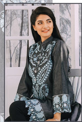 Al-Zohab Denim Embroidered Exclusive Shirts – D-03