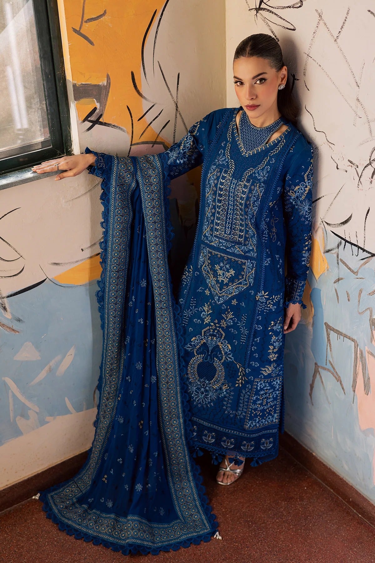 Celia by Zarposh Unstitched Embroidered Luxury Lawn 3 Piece Suit ZR26UCL NYSA – Festive Collection