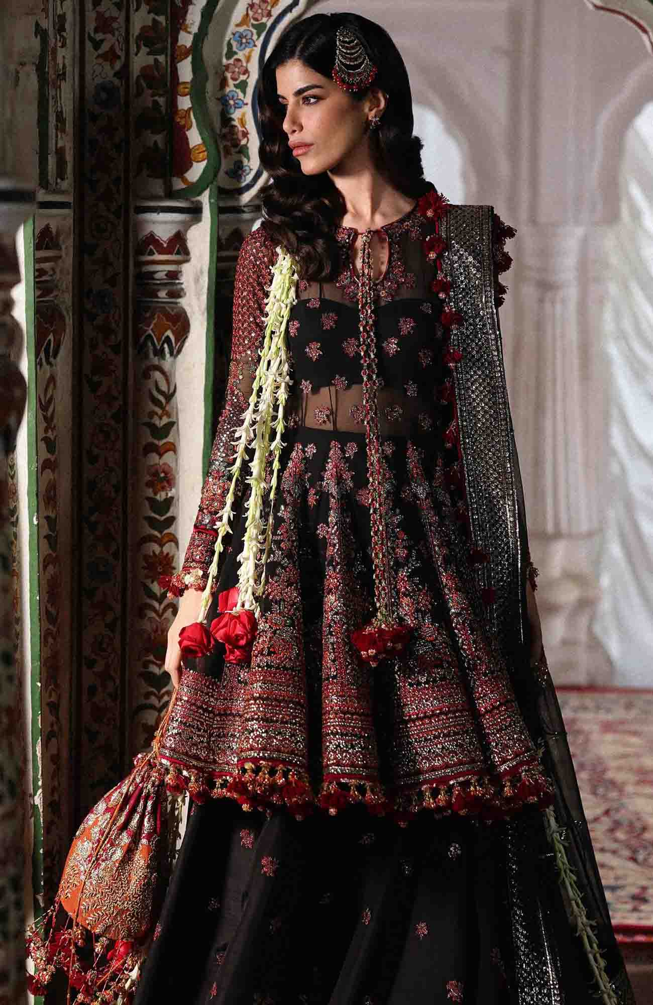 Festive by Hussain Rehar Unstitched Korean Raw Silk Embroidered 3 Piece Suit - HRFSTF2- Siyara - Festive Collection