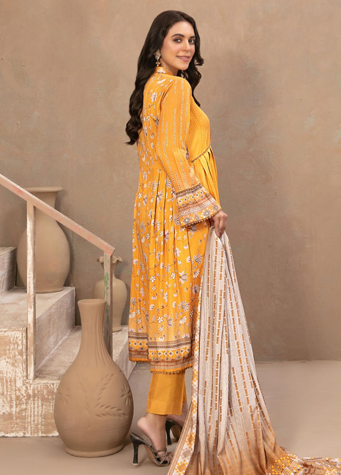 Tawakkal Fabrics Printed Satin Suits Unstitched 3 Piece TWF23ST D-9741 – Winter Collection