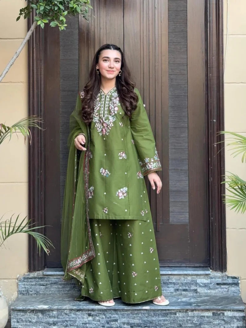 Hajra Emb Farshi Shalwar 3pc