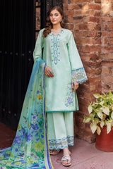 Baroque – Farasha Seraya Embroidered Lawn Unstitched 3Pc Suit BFL26- Mistell