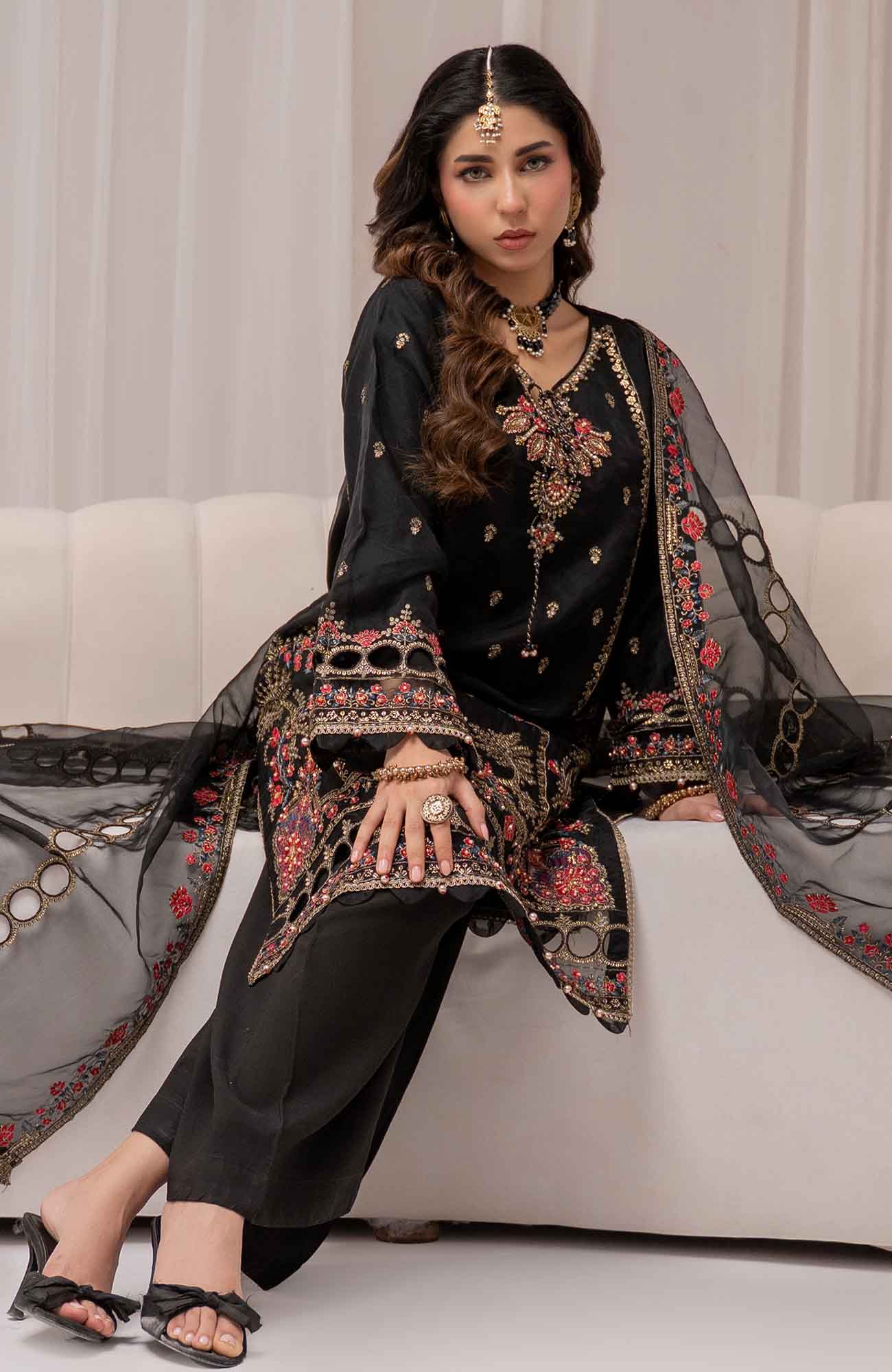 Zurr Khoobsorat'25 by AB Textile Embroidered Chiffon Suit Ready To wear 3 Piece - Formal Collection