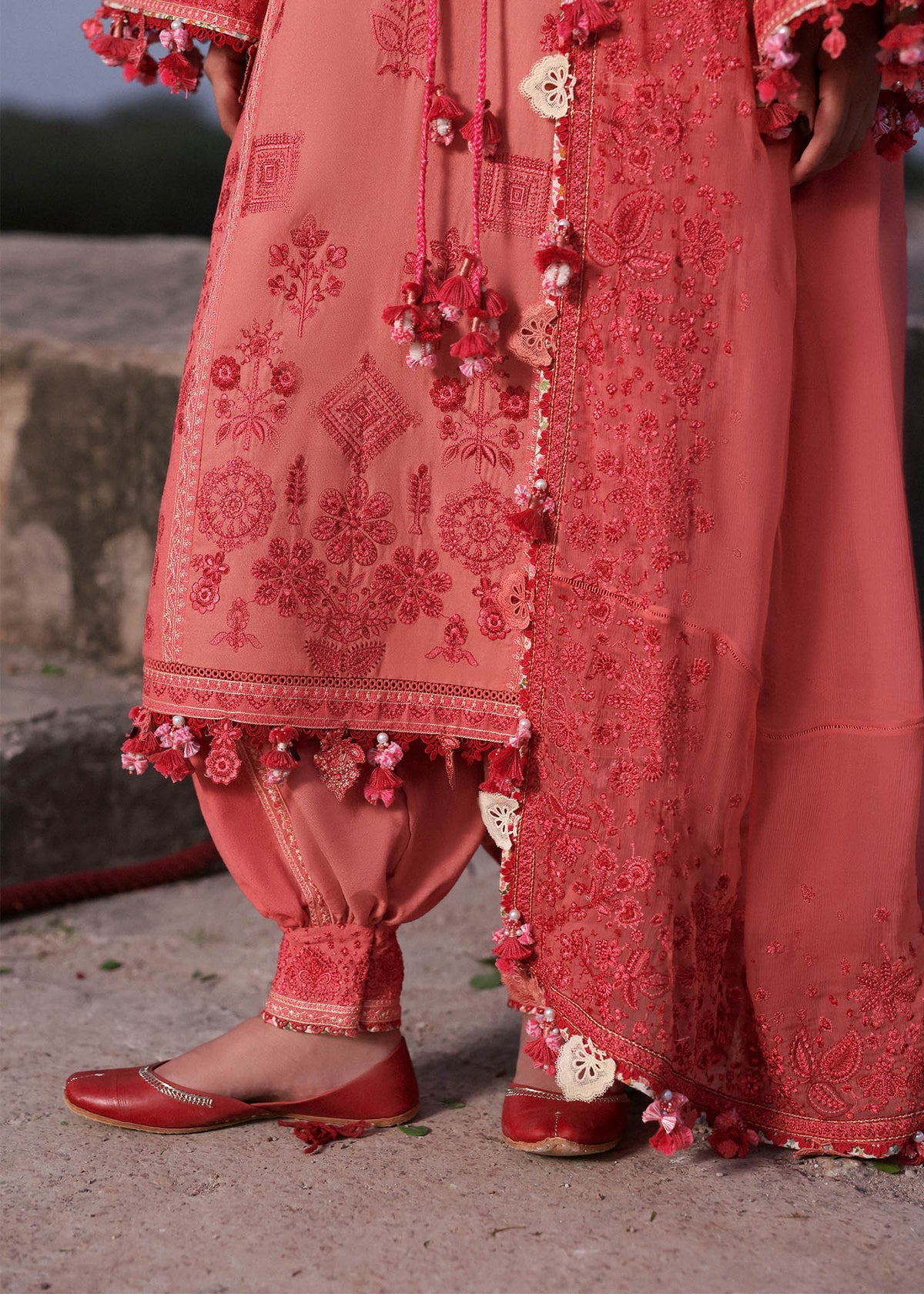 Hussain Rehar Luxury Unstitched Winter Embroidered Suits 3 Piece HRR25K Amani – Winter Collection