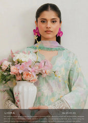 Armelia by Afrozeh Printed Lawn Suits Unstitched 3 Piece AAF25AM D-03 Liora – Summer Collection