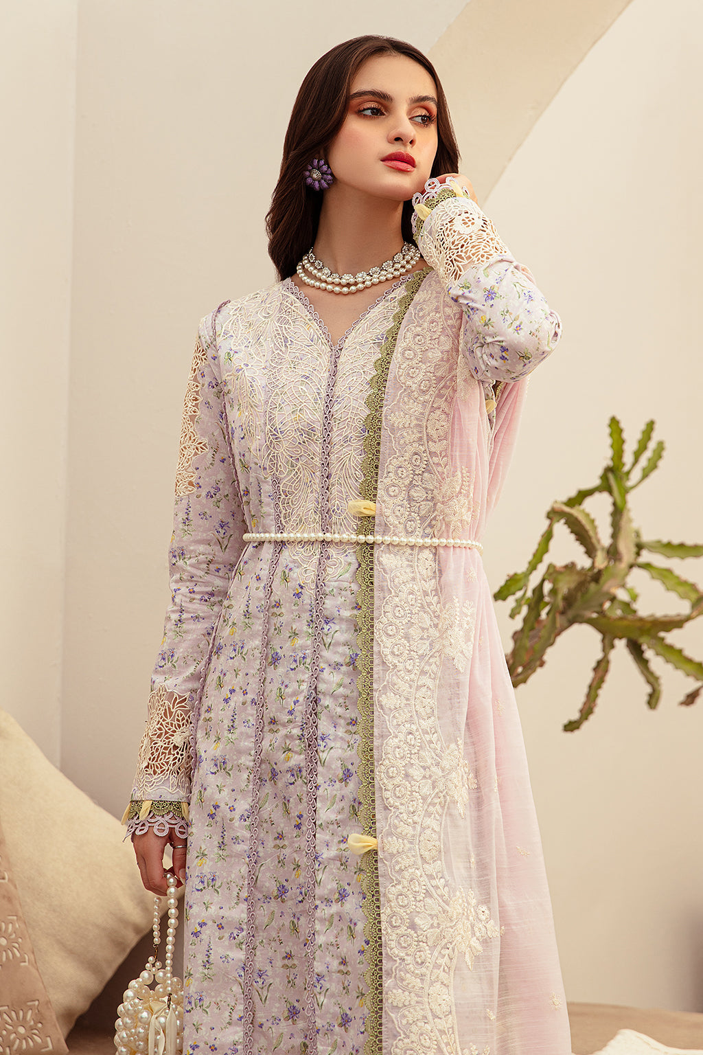 AJR Couture – Abbas Jamil Rajpoot Luxury Lawn Embroidered Lawn 3 Piece Suit APC-26-02- Aira