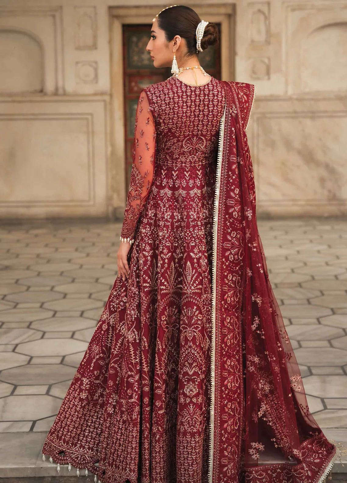 Pehli Nazar by Ayzel Embroidered Net Suit Unstitched 3 Piece AAF24P D-01 Zulekha – Festive Collection