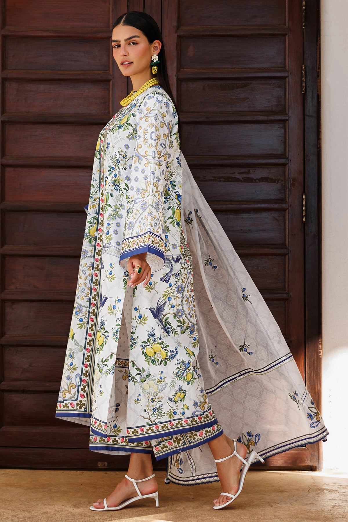Jazmin Unstitched Luxury Embroidered Lawn 3 Piece Suit JAZ26L-9302 Summer Collection