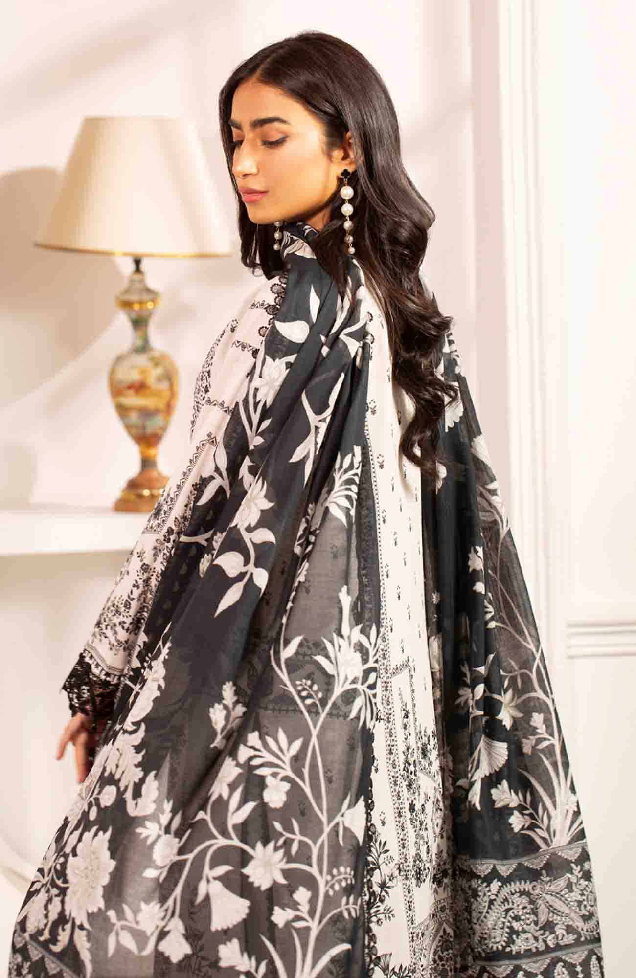 Mausummery Luxury Printed Lawn Unstitched 3 Piece Suit – MUSV2L8 – Pearl – Summer Collection