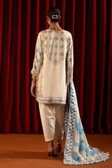 Sana Safinaz Embroidered Linen Suits Unstitched 3 Piece M243-023A-3CQ – Luxury Winter Collection