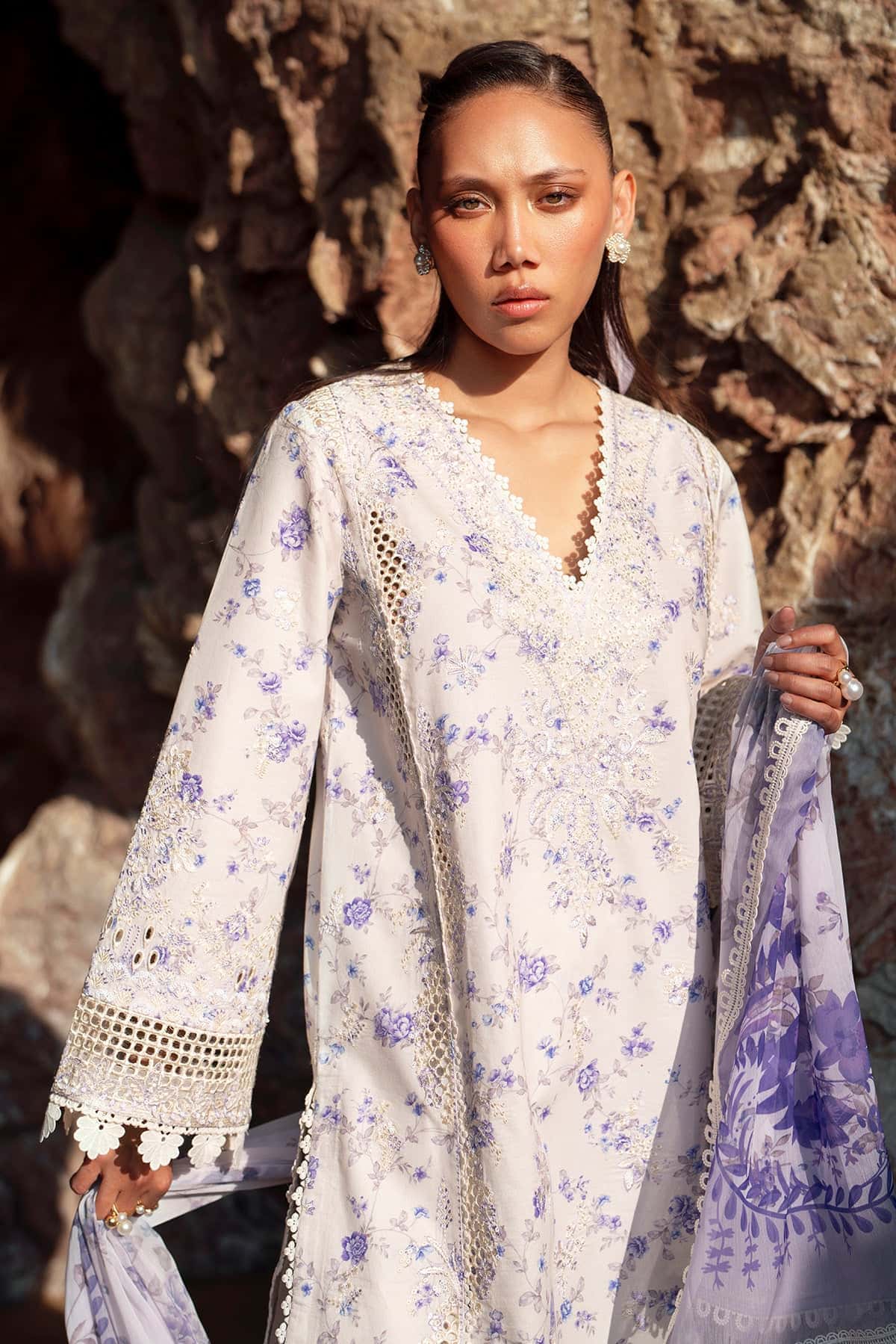Summer Together by Afrozeh Embroidered Lawn Suits Unstitched 3 Piece AF25ST D-09 Zircon – Summer Collection-