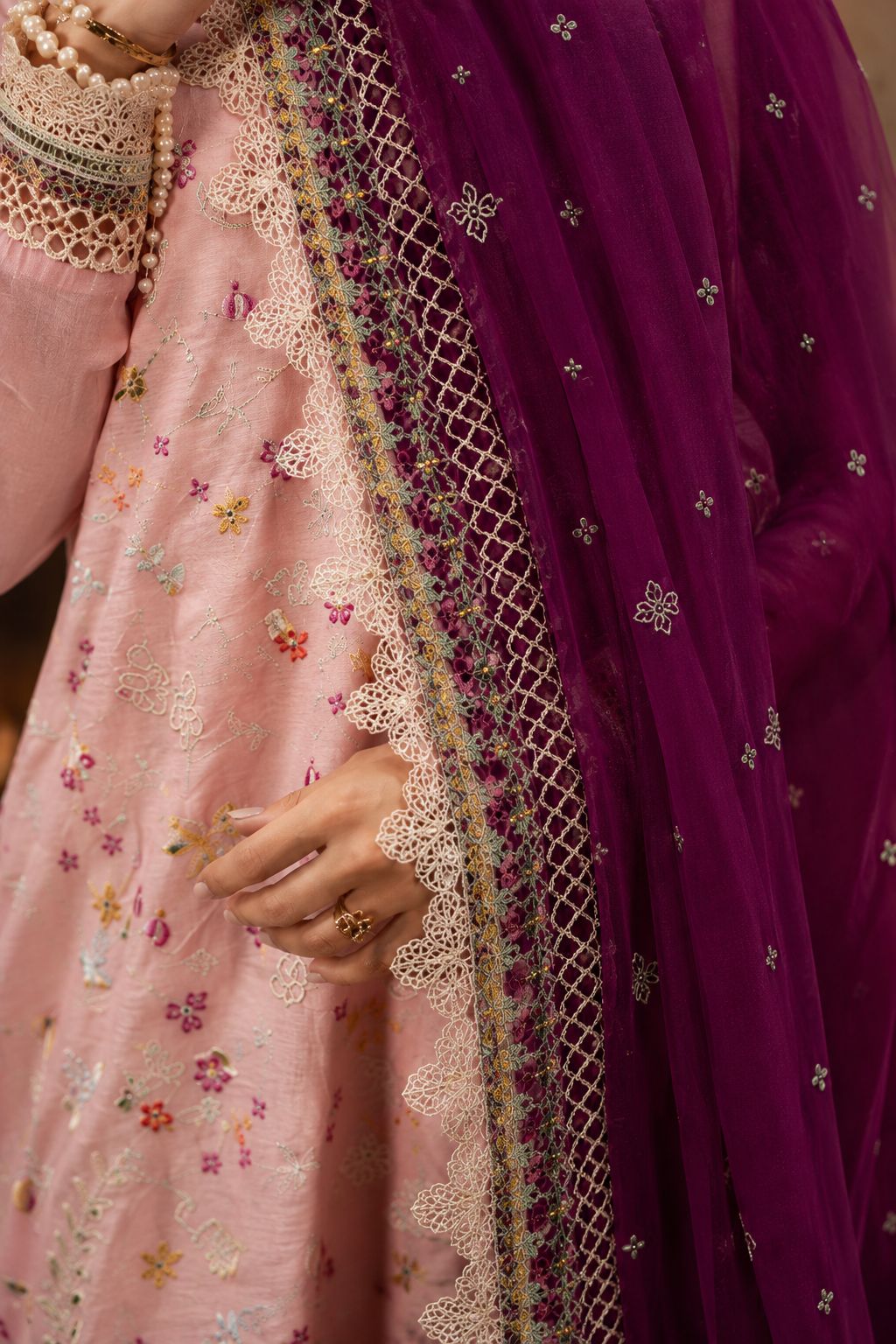 Brewed by Ayzel Unstitched Embroidered Paper Cotton 3 Piece Suit AAF26UBL Caramelia ZWU-0141-3PO – Festive Collection