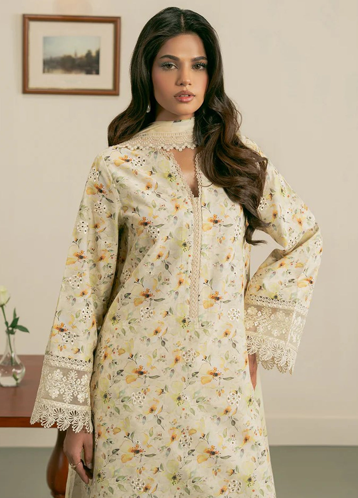 Zephyr by Ayzel Unstitched Lawn Embroidered 3 Piece Suit AAF26UZ D-1 Solea – Summer Collection