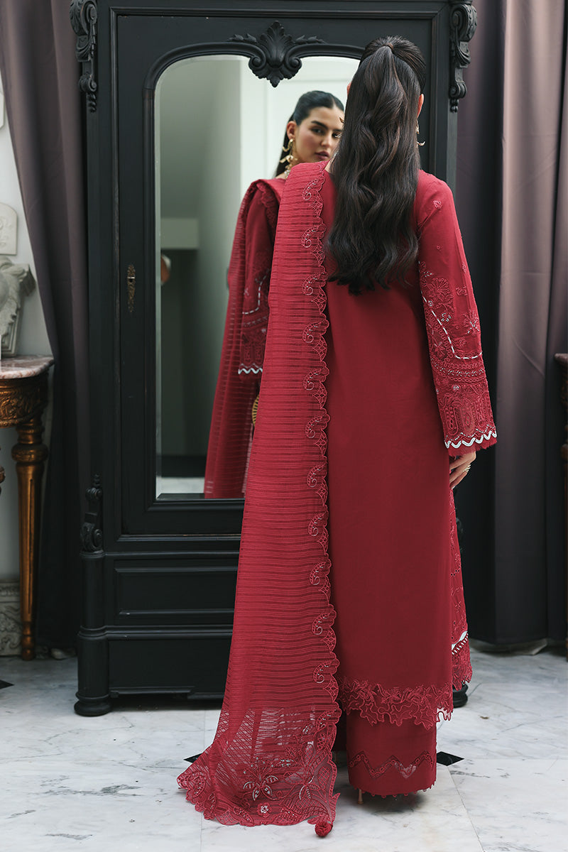 Qalamkar Unstitched Embroidered Luxury Lawn 3 Pcs Suit QLK26US RP-16 Qistah – Summer