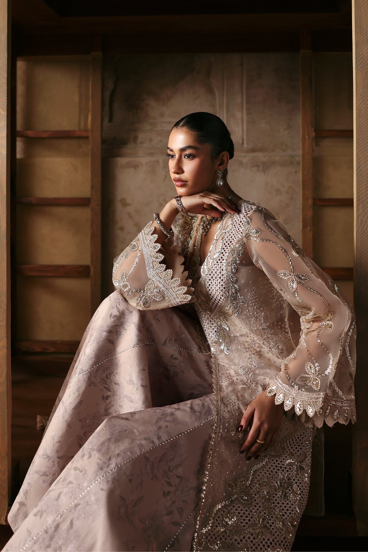 Kaashvi by Ayzel Unstitched Organza Embroidered Suits 3 Piece AAF25KW NEYSA AZW-25-V2-02 – Wedding Collection