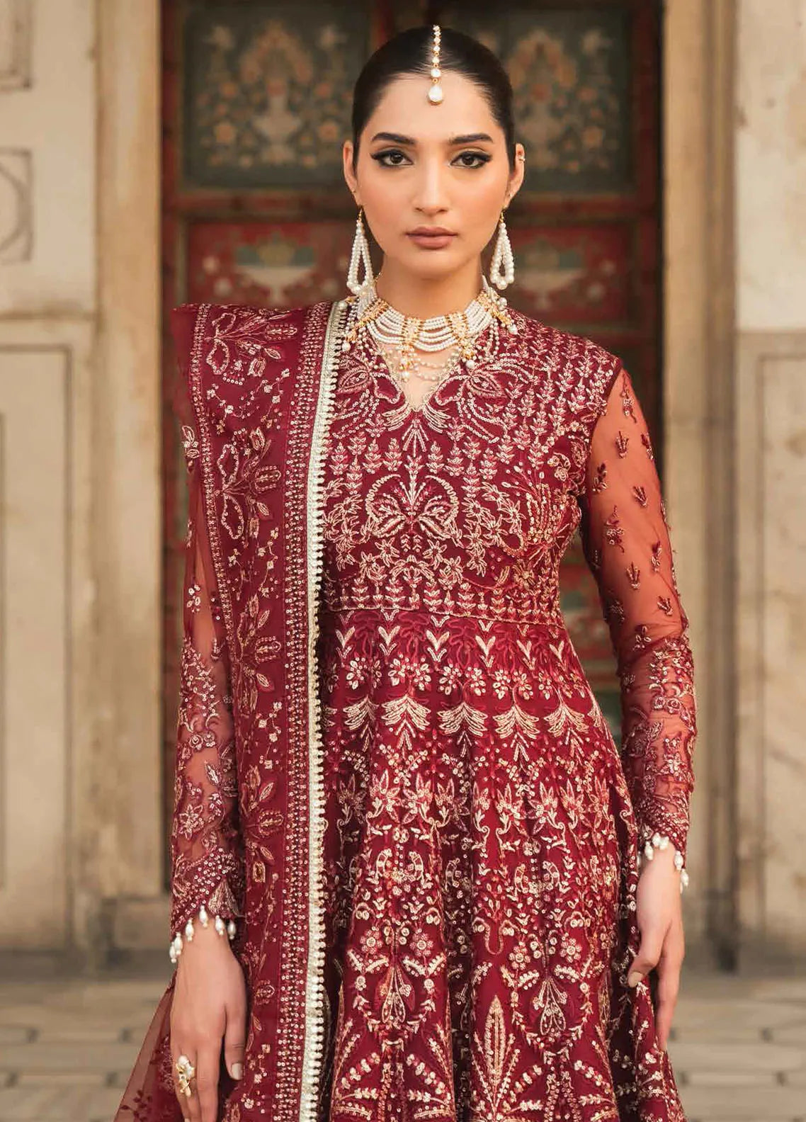 Pehli Nazar by Ayzel Embroidered Net Suit Unstitched 3 Piece AAF24P D-01 Zulekha – Festive Collection