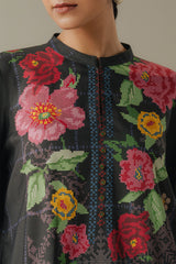 Coco by Zara Shahjahan Prints Unstitched Linen Suits 3 Piece CZS25PW Olive Hour D-5A – Winter Collection