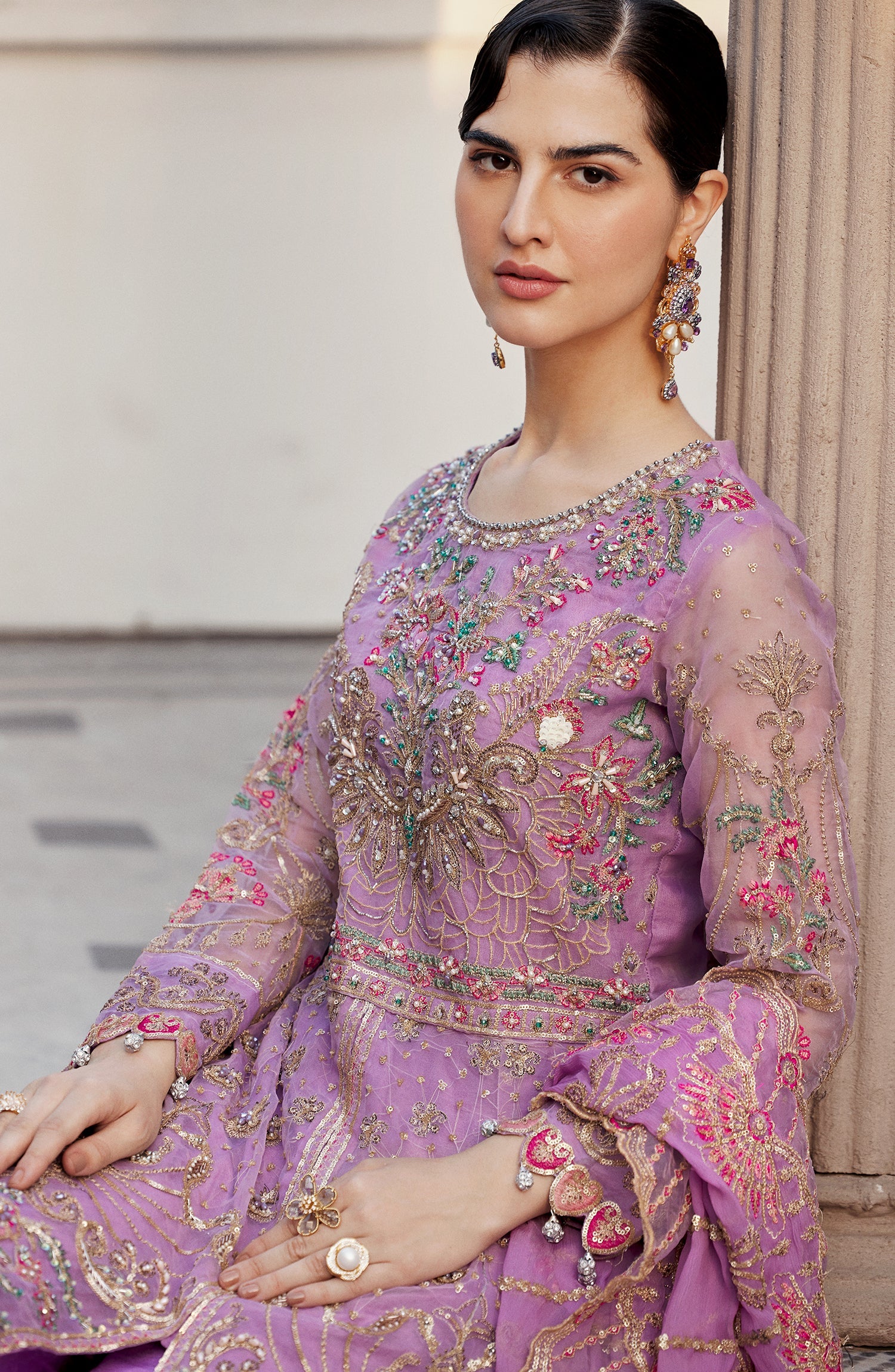 Emaan Adeel Embroidered Organza Suits Unstitched 3 Piece EA24N Giti – Formals Collection