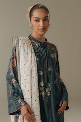 Coco by Zara Shahjahan Prints Unstitched Linen Suits 3 Piece CZS25PW Amber Days D-1B – Winter Collection