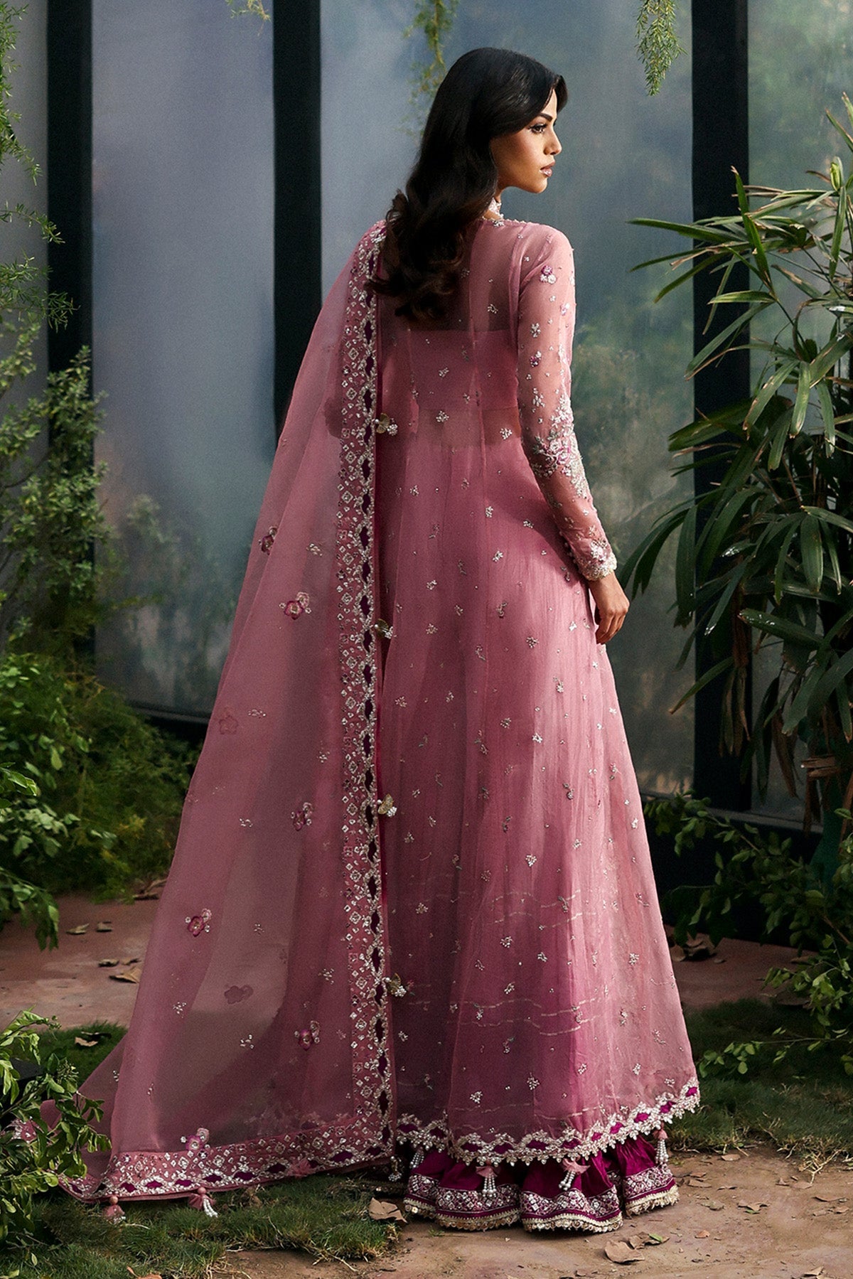 La Fuchsia By Afrozeh Embroidered Chiffon Suits Unstitched 3 Piece AF25LF D-01 Seraira – Formals Collection