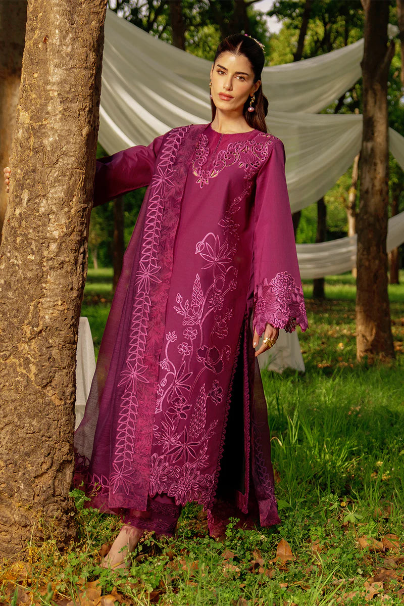 Rang Rasiya Unstitched Embroidered Luxury Lawn 3 Piece Suit RR26ULE ZAHA – Eid Collection