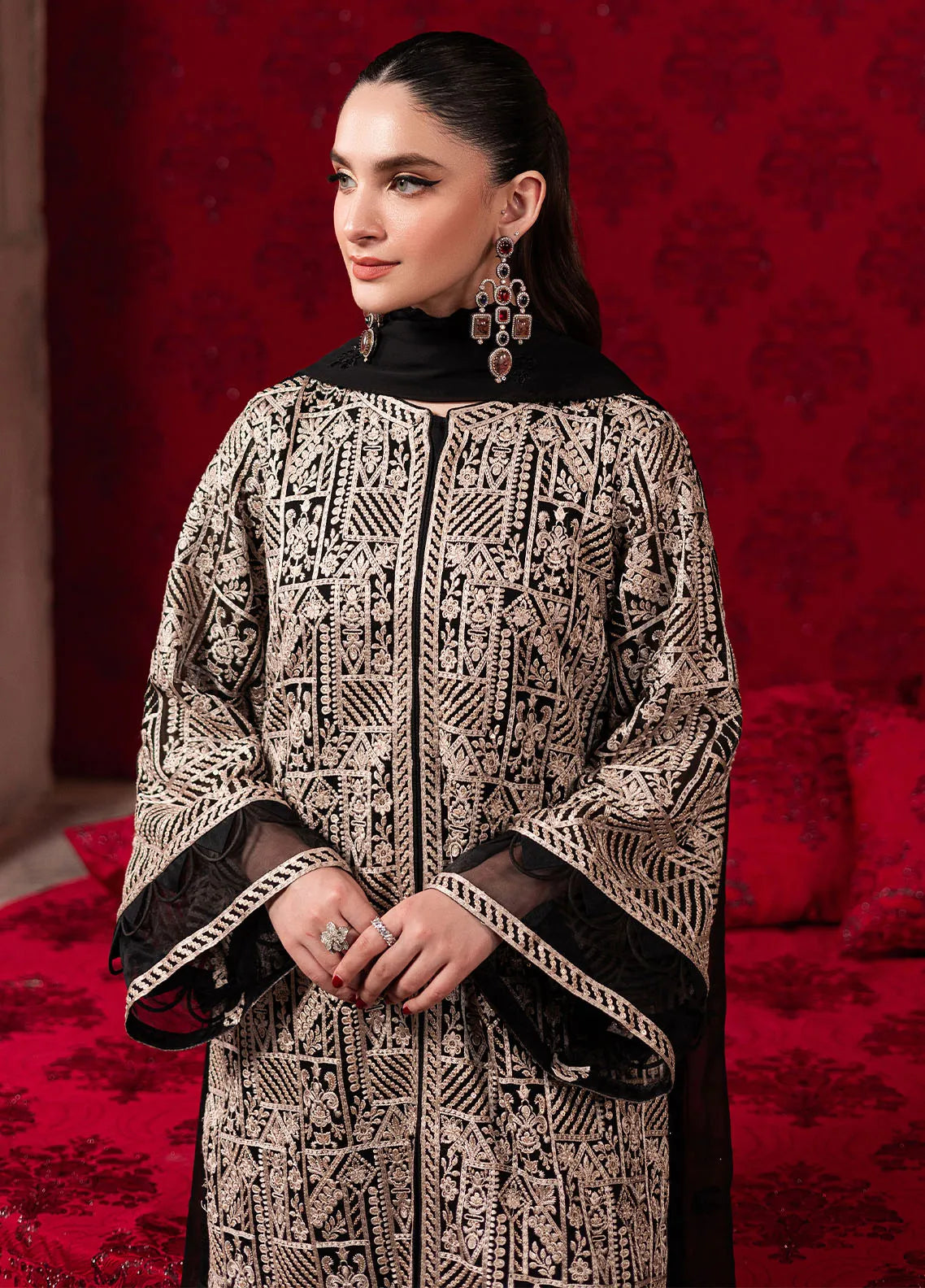 Luxe by Azure Embroidered Chiffon Suit Unstitched 3 Piece AZU24L Urban Muse – Formal Collection!