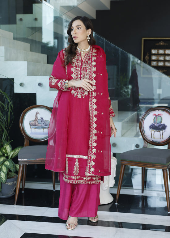 Merakish By Shahzeb Textiles Embroidered Khaddi Suits Unstitched 3 Piece ST22MK MR-C-V1-D9 – Magenta