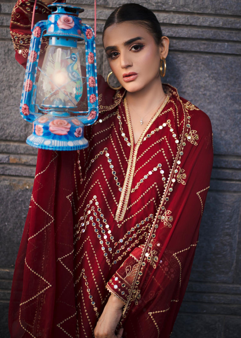 Merakish Luxury Chiffon Embroidered’23 – ST23-MK7 Sola Singhar