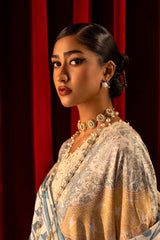 Sana Safinaz Embroidered Linen Suits Unstitched 3 Piece M243-023A-3CQ – Luxury Winter Collection