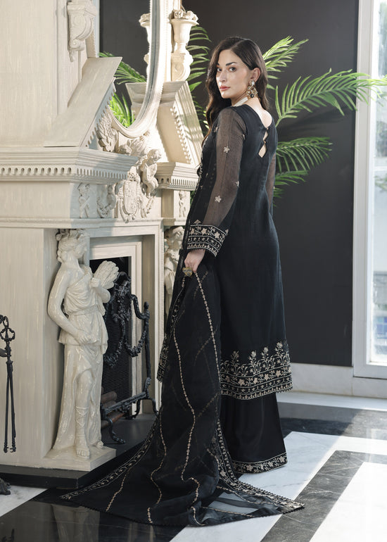 Merakish By Shahzeb Textiles Embroidered Khaddi Suits Unstitched 3 Piece ST22MK MR-C-V1-D9 – Mignight Black