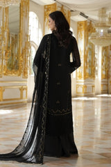 Merakish Luxury Chiffon Embroidered’23 – ST23-V9-MK Royal Black