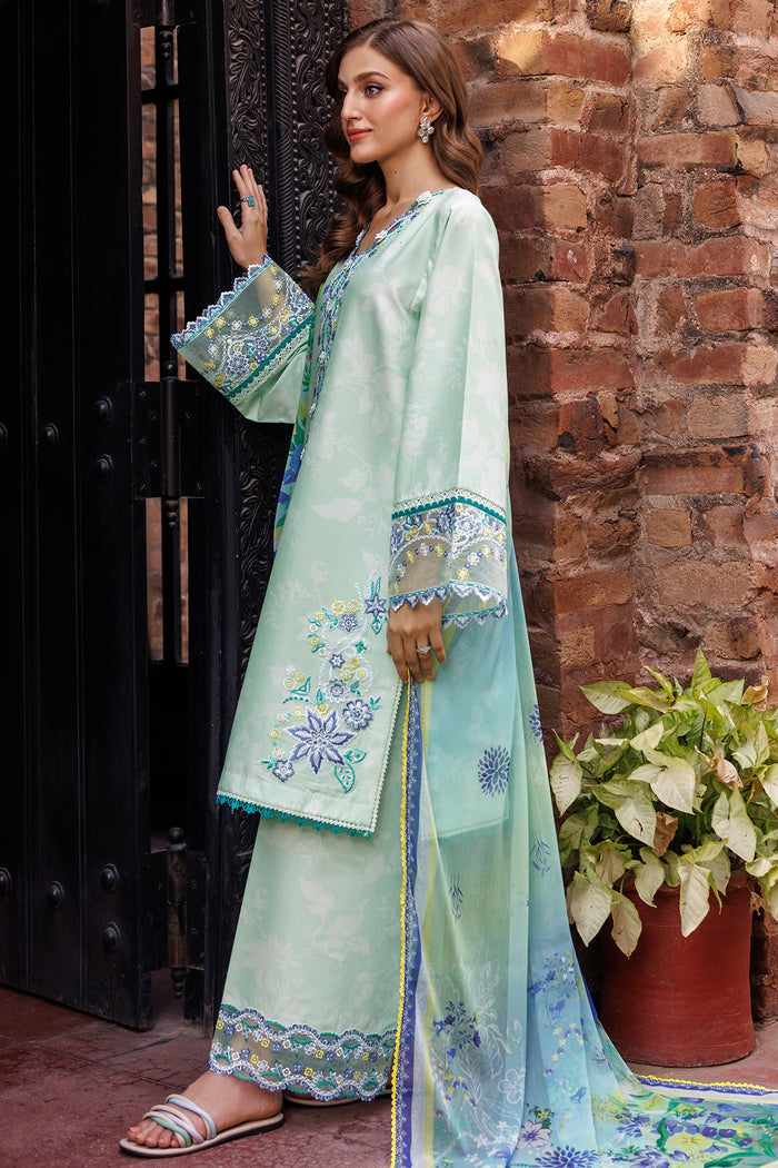 Baroque – Farasha Seraya Embroidered Lawn Unstitched 3Pc Suit BFL26- Mistell