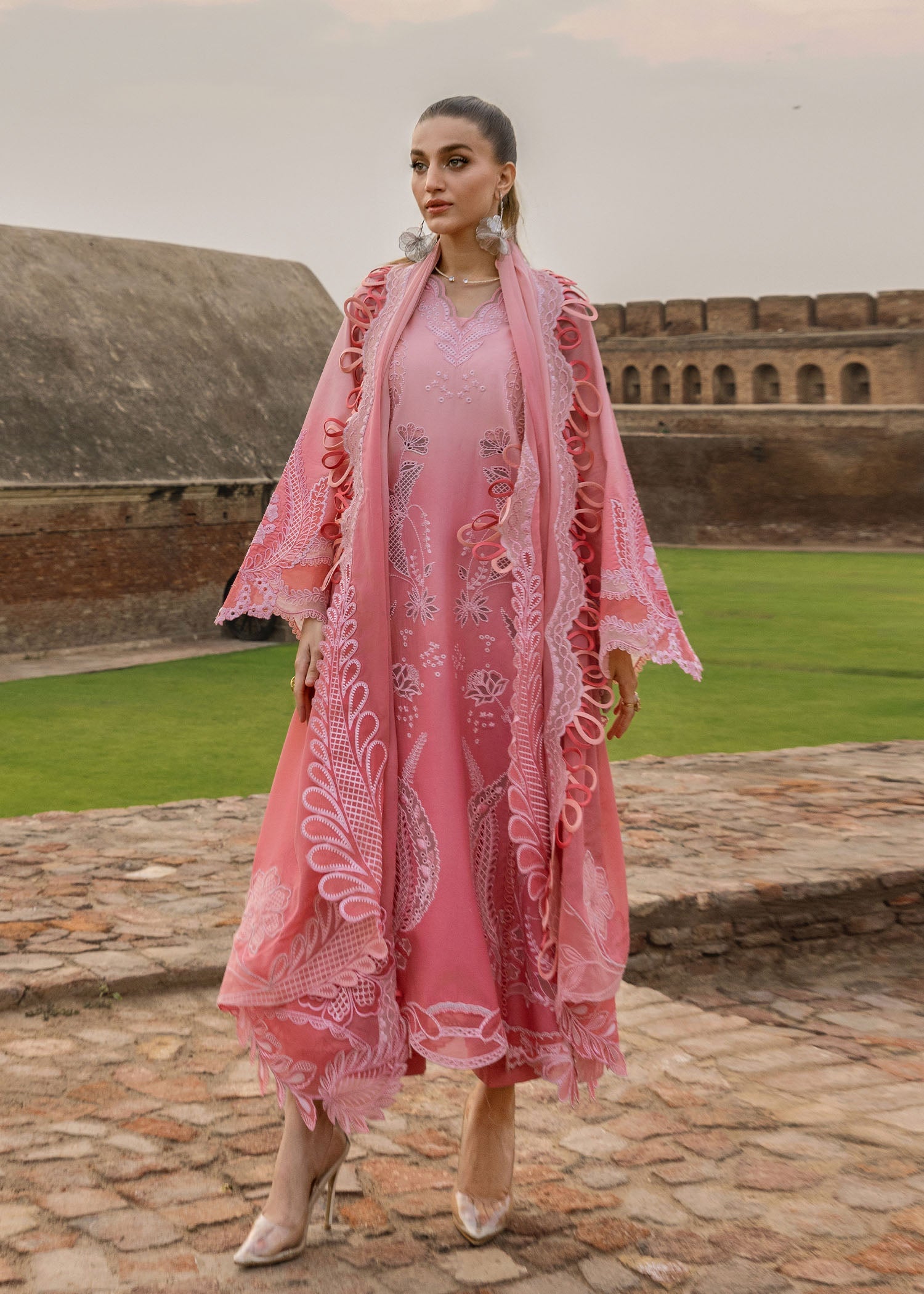 Crimson by Saira Shakira Embroidered Lawn Suits Unstitched 3 Piece CR2LS 1B-ALL THINGS OMBRE – Luxury Collection